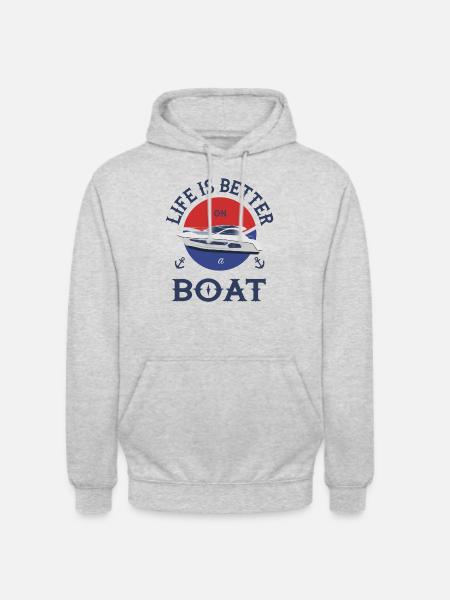 Boot Life is better - Unisex Hoodie - light heather grey