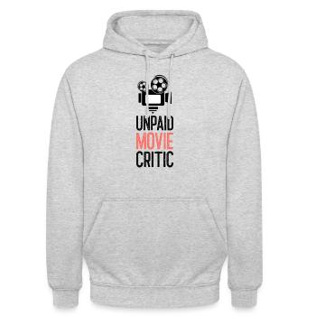 Unpaid Movie Critic - Unisex Hoodie - Hellgrau meliert - Vorne - Alina (178cm) & Michal (187cm)