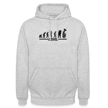 Tenorhorn Blasmusik Tenorhornisten Orchester - Unisex Hoodie - Hellgrau meliert - Vorne - Alina (178cm) & Michal (187cm)