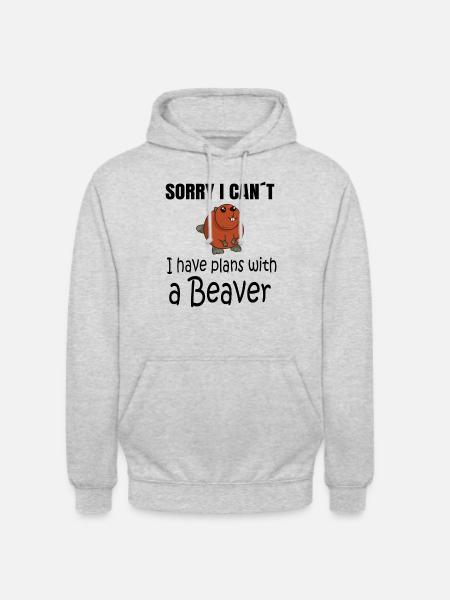 BEAVER: Plans with a Beaver - Unisex Hoodie - light heather grey