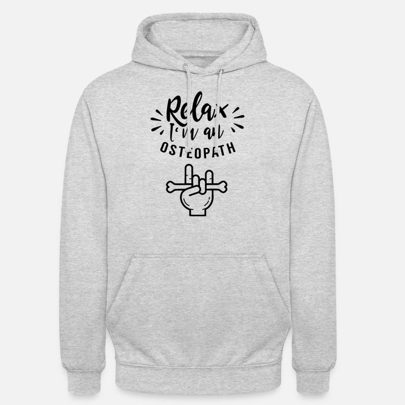 Entspann Dich Ich Bin Ein Osteopath Osteopathie - Unisex Hoodie - Hellgrau meliert
