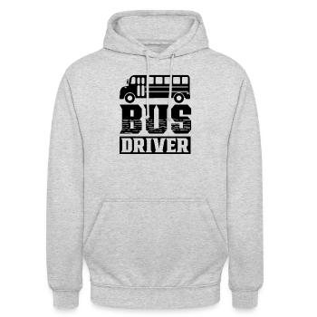 Bus chauffeur professionnel Bus conducteur Bus - Sweat-shirt à capuche unisexe - gris clair chiné - Devant - Alina (178cm) & Michal (187cm)