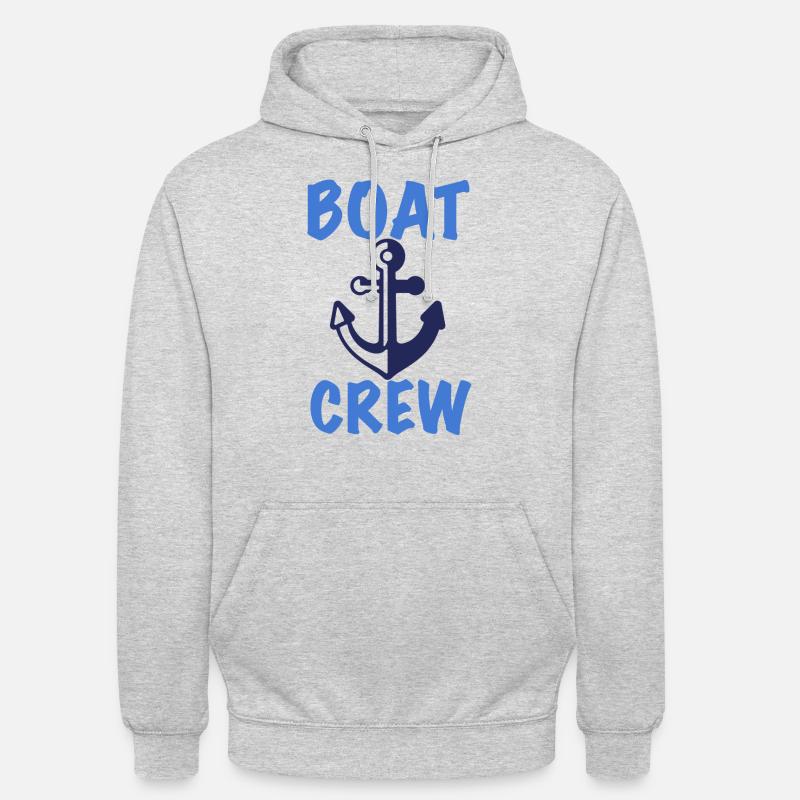 Boot Crew Anker - Unisex Hoodie - Hellgrau meliert