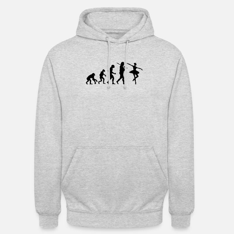 Evolution Ballet - Sweat-shirt à capuche unisexe - gris clair chiné