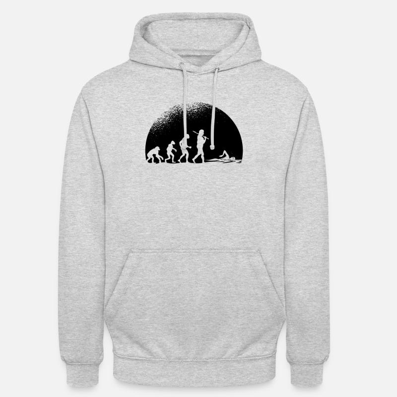 Evolution Natation - Sweat-shirt à capuche unisexe - gris clair chiné