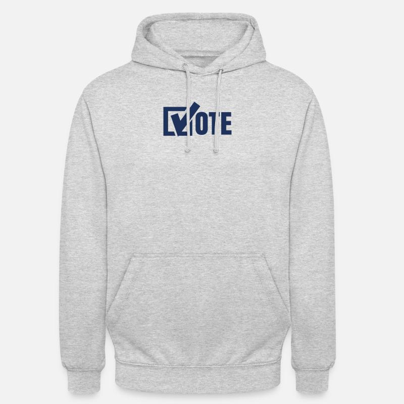 Votes Tours Elections Votes Électeurs - Sweat-shirt à capuche unisexe - gris clair chiné