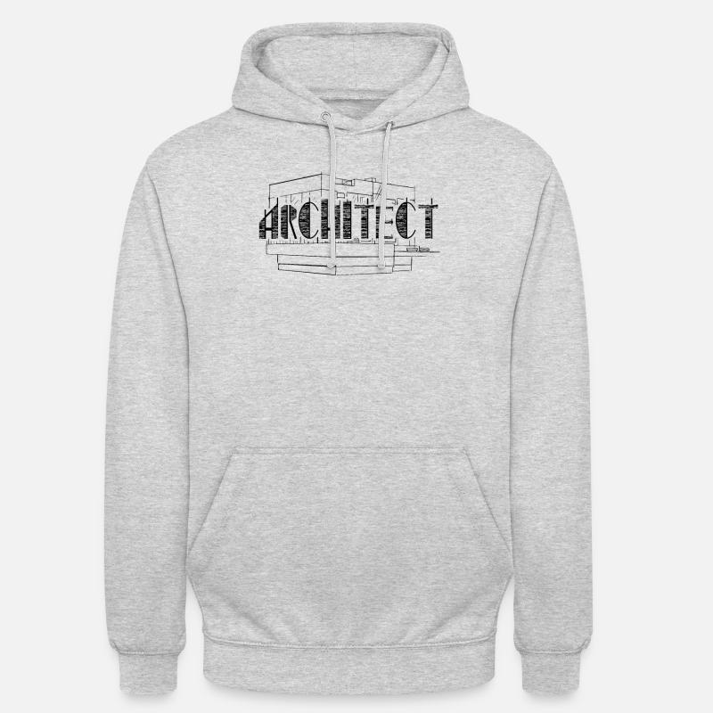 Architecte Métier Architecture Architecte étudiant - Sweat-shirt à capuche unisexe - gris clair chiné