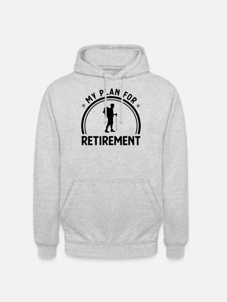 Mon plan de retraite - - Sweat-shirt à capuche unisexe - gris clair chiné