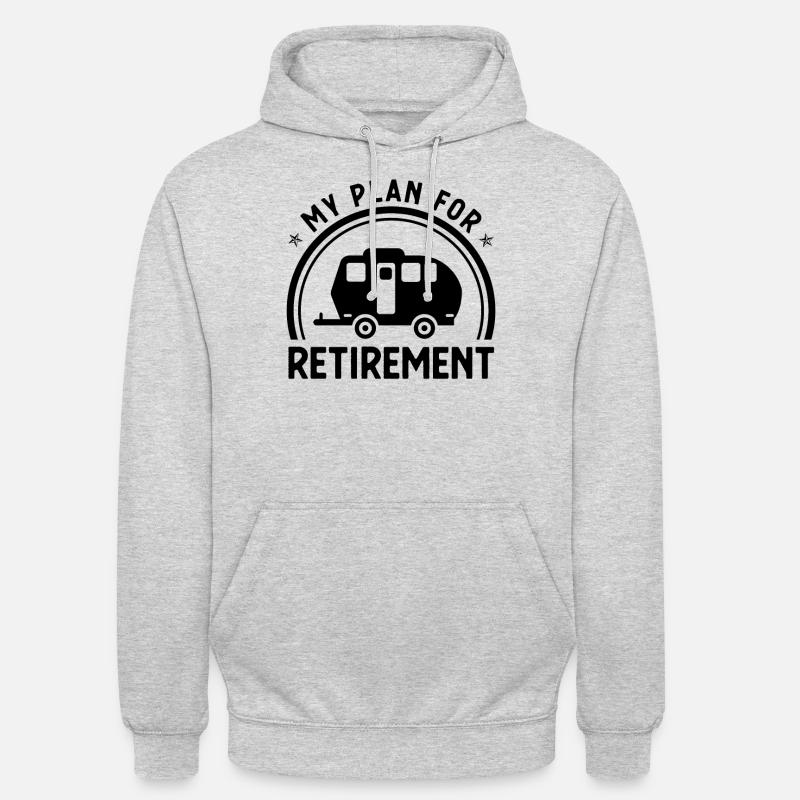 Mon plan de retraite 2 - - Sweat-shirt à capuche unisexe - gris clair chiné