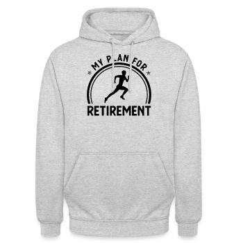 My Retirement Plan - - Unisex Hoodie - light heather grey - Front - Alina (178cm) & Michal (187cm)