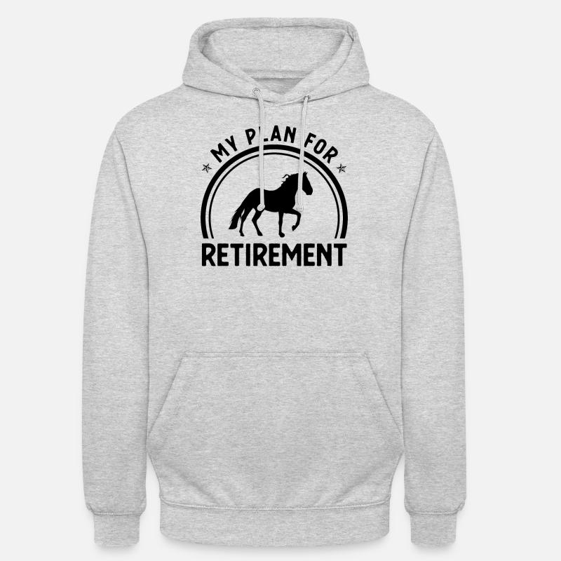 Mon plan de retraite - - Sweat-shirt à capuche unisexe - gris clair chiné