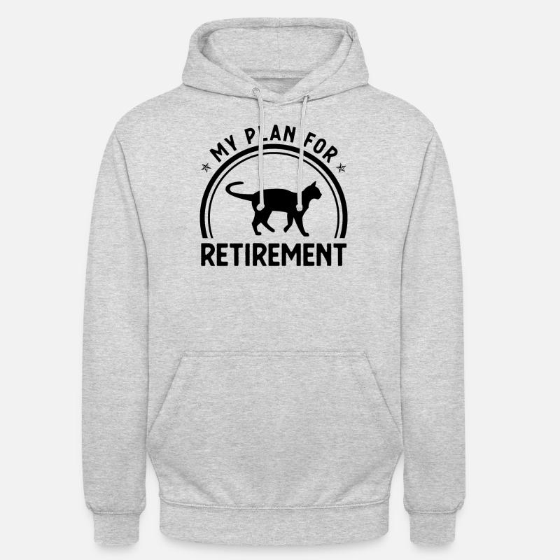 Mon plan de retraite - - Sweat-shirt à capuche unisexe - gris clair chiné