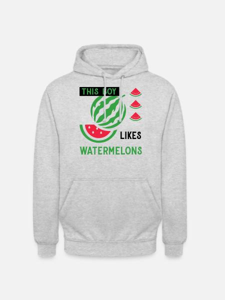 Tropical Fruits Melon Watermelons Summer - Unisex Hoodie - light heather grey