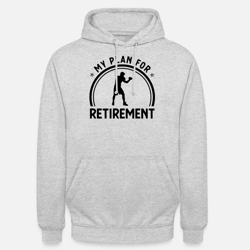 Mon plan de retraite - - Sweat-shirt à capuche unisexe - gris clair chiné