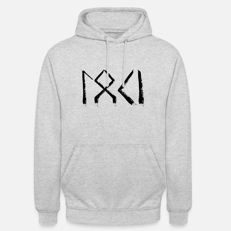loki runensprache - Unisex Hoodie - Hellgrau meliert