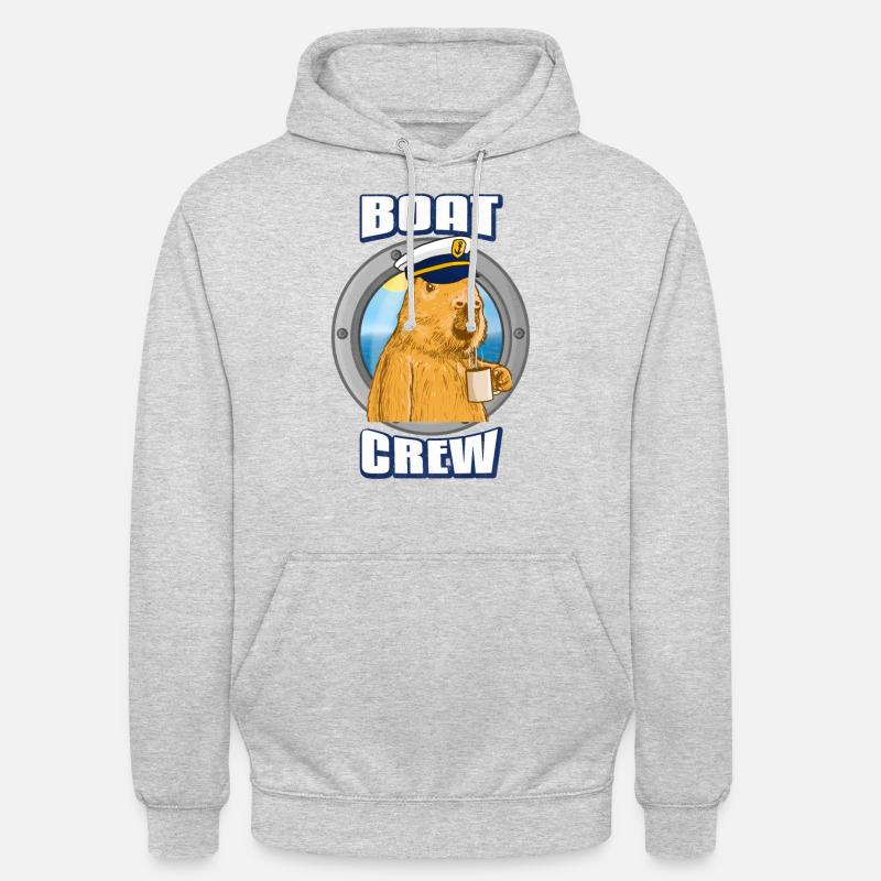 Équipage du bateau - Sweat-shirt à capuche unisexe - gris clair chiné