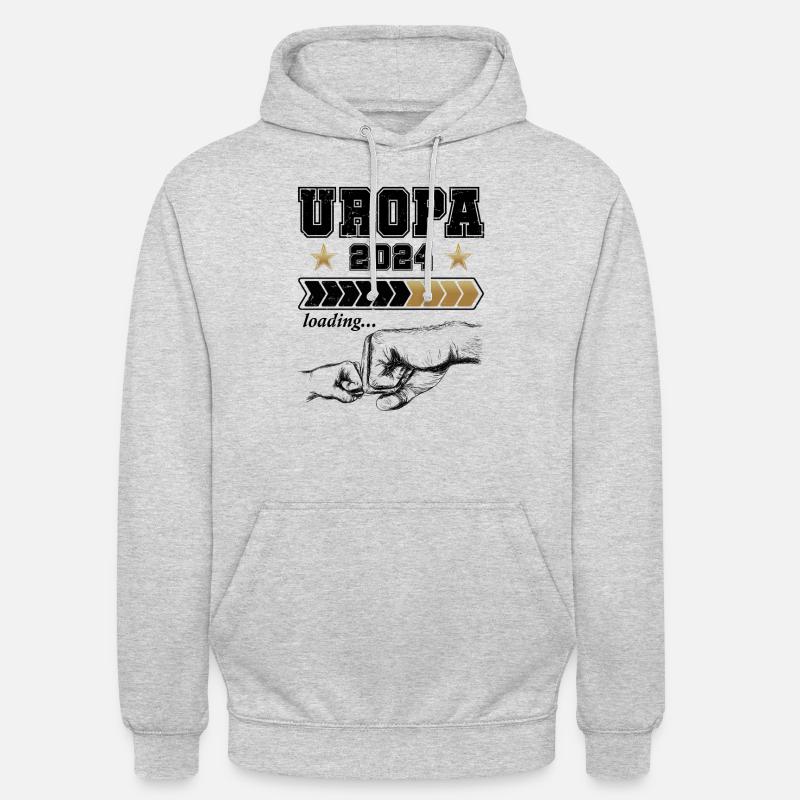 Werdender Uropa Loading 2024 - Unisex Hoodie - Hellgrau meliert