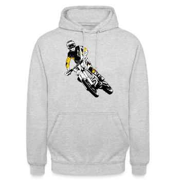 Supercross - Moto Cross - Motocross - Unisex Hoodie - light heather grey - Front - Alina (178cm) & Michal (187cm)