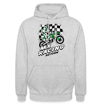 Moto Cross - Motocross - Supercross - Unisex Hoodie - light heather grey - Front - Alina (178cm) & Michal (187cm)