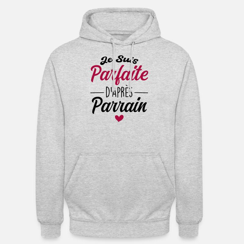 Parfaite D'après Parrain - Sweat-shirt à capuche unisexe - gris clair chiné