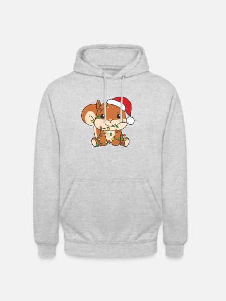 Squirrels Christmas Winter Animals Squirrels - Unisex Hoodie - light heather grey