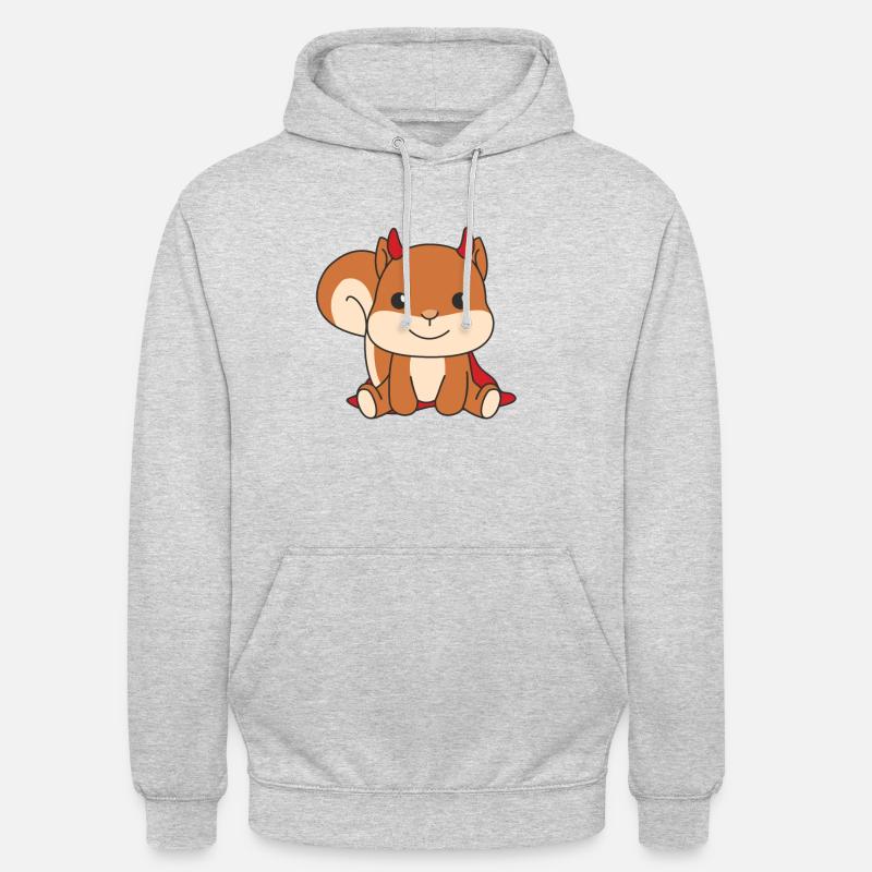 Squirrel Happy Halloween Devil Costume - Unisex Hoodie - light heather grey
