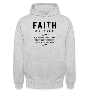 Choosing to Walk With Jesus - Christian Quote - Unisex Hoodie - light heather grey - Front - Alina (178cm) & Michal (187cm)