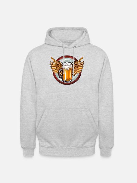 Beer with wings - Unisex Hoodie - light heather grey