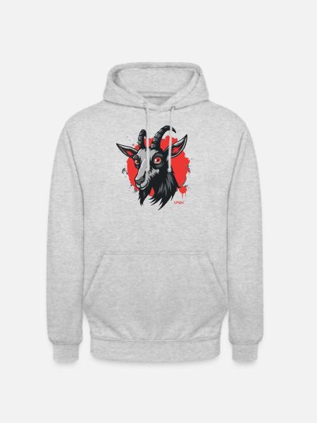 Une chèvre - Sweat-shirt à capuche unisexe - gris clair chiné