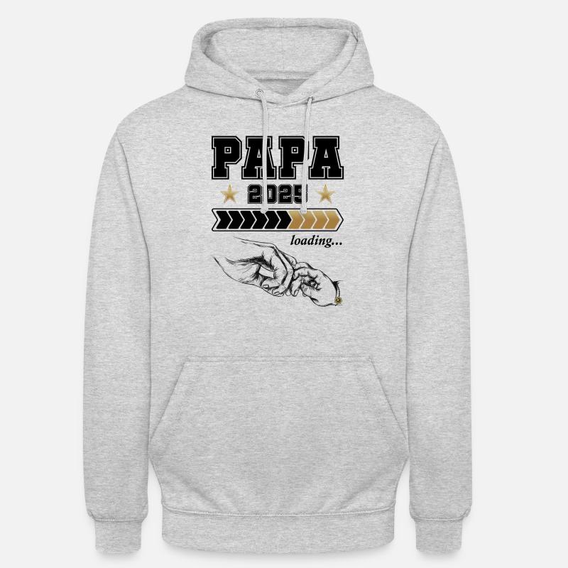 Papa 2025 Loading - Unisex Hoodie - Hellgrau meliert