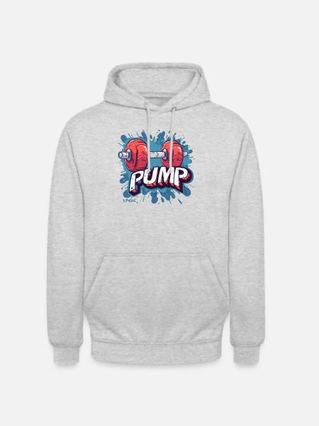 Bodybuilding Muscle Dumbbell Pumps - Unisex Hoodie - light heather grey