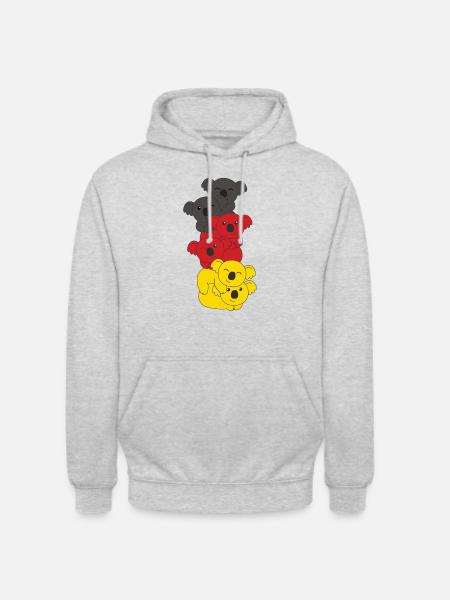 German flag Koala German Germany - Unisex Hoodie - light heather grey