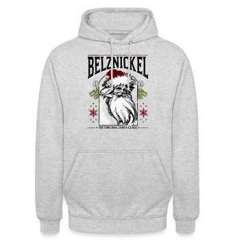 Belznickel Pfalz Weihnachtsmann Weihnachten - Unisex Hoodie - Hellgrau meliert - Vorne - Alina (178cm) & Michal (187cm)
