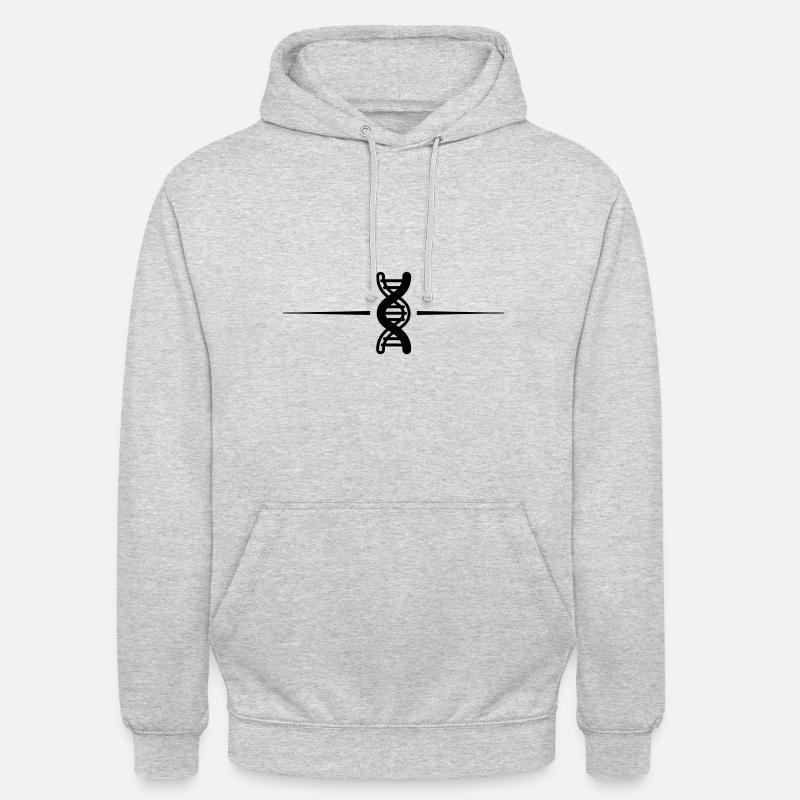 Ligne de symbole Adn - Sweat-shirt à capuche unisexe - gris clair chiné