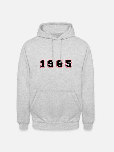 1965 Year Number - Unisex Hoodie - light heather grey