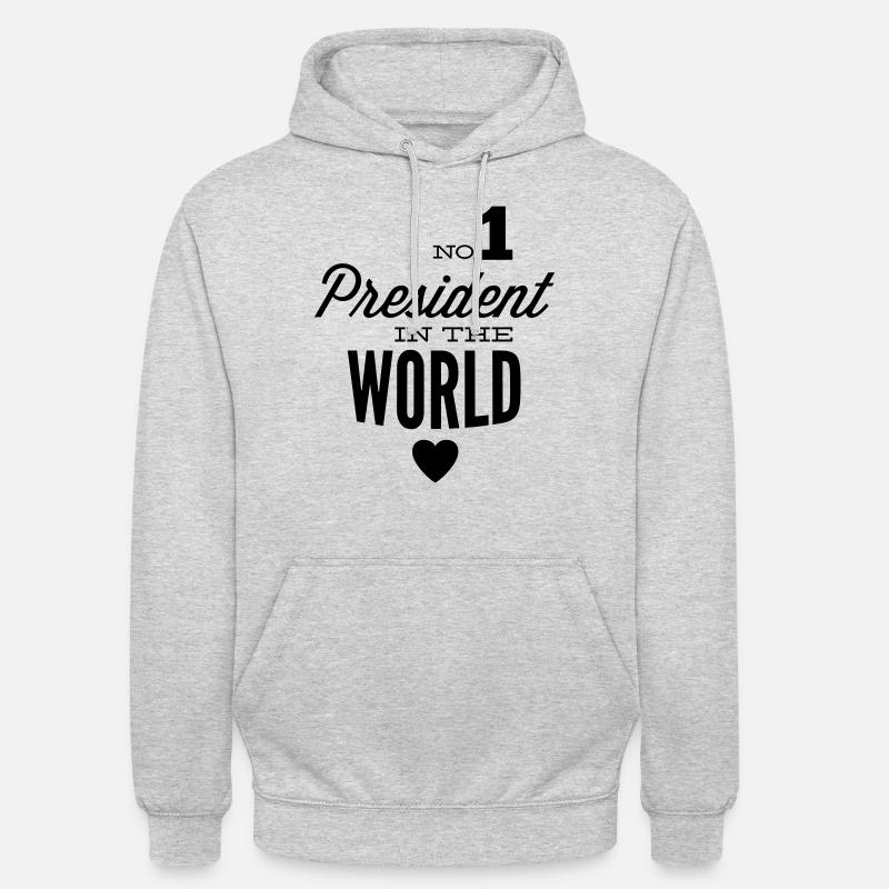 Bester Präsident der Welt - Unisex Hoodie - Hellgrau meliert