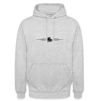 Ligne d’icône Inliner - Sweat-shirt à capuche unisexe - gris clair chiné - Devant - Alina (178cm) & Michal (187cm)