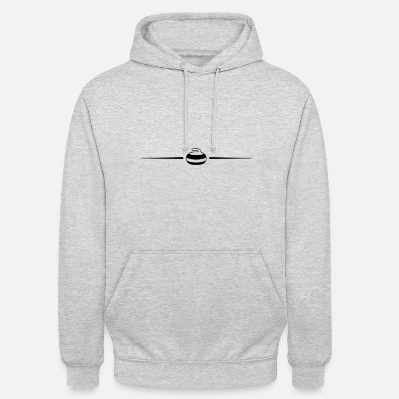 Curling Linie - Unisex Hoodie - Hellgrau meliert