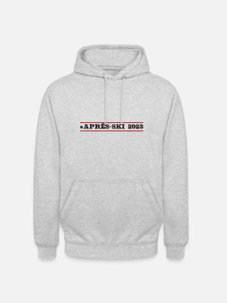 Après-ski 2023 - Sweat-shirt à capuche unisexe - gris clair chiné