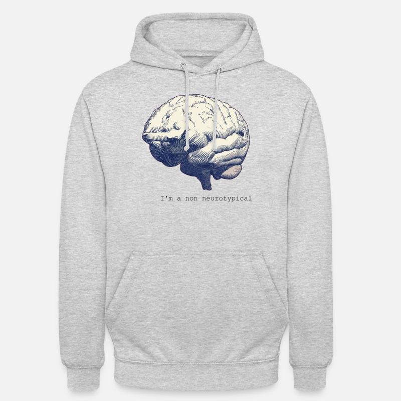 Non neurotypical - Unisex Hoodie - Hellgrau meliert