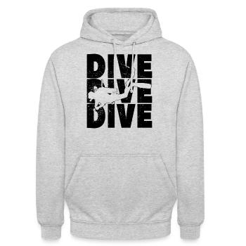 Scuba Dive - Unisex Hoodie - light heather grey - Front - Alina (178cm) & Michal (187cm)