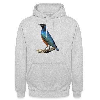 Shining Star - Bird - Africa - Kenya - Safari - Unisex Hoodie - light heather grey - Front - Alina (178cm) & Michal (187cm)