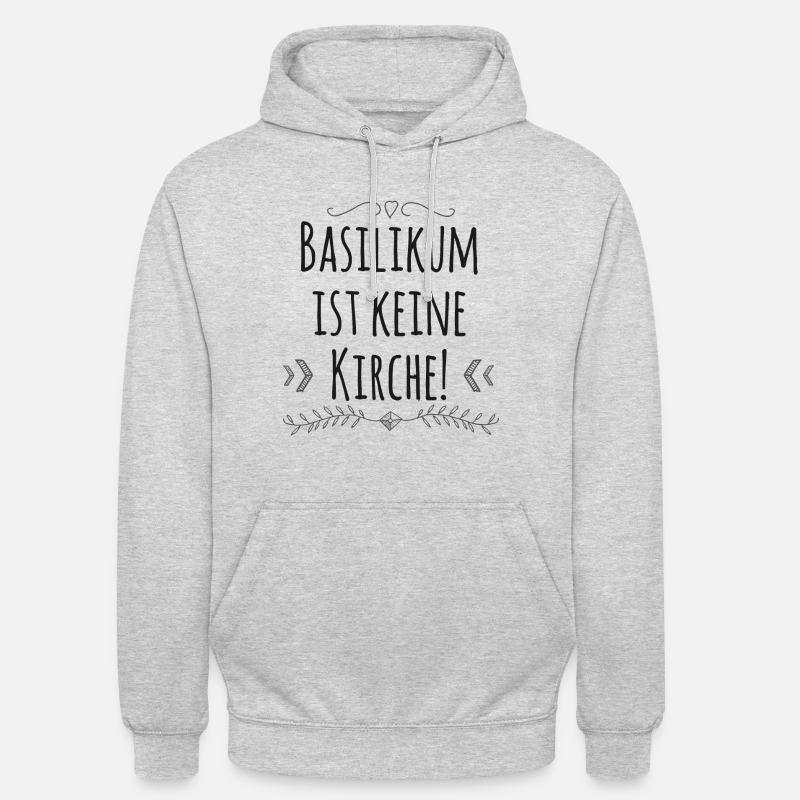 Kochen Spruch Basilikum - Unisex Hoodie - Hellgrau meliert