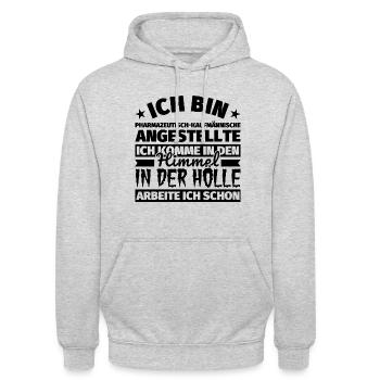 Pharmazeutisch-kaufmännische Angestellte Geschenk - Unisex Hoodie - Hellgrau meliert - Vorne - Alina (178cm) & Michal (187cm)