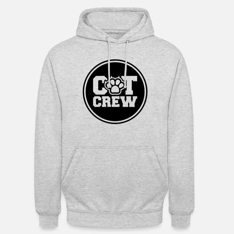 Cat Crew - Unisex Hoodie - Hellgrau meliert