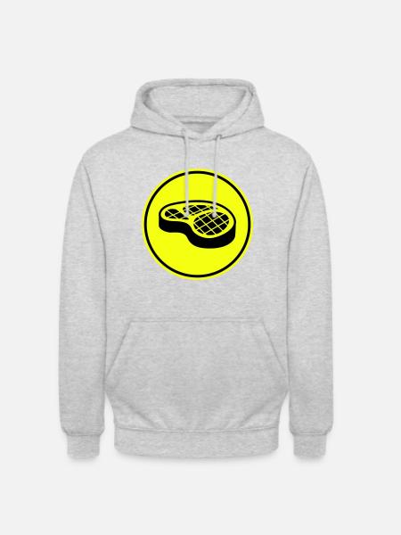 Meat steak symbol - Unisex Hoodie - light heather grey