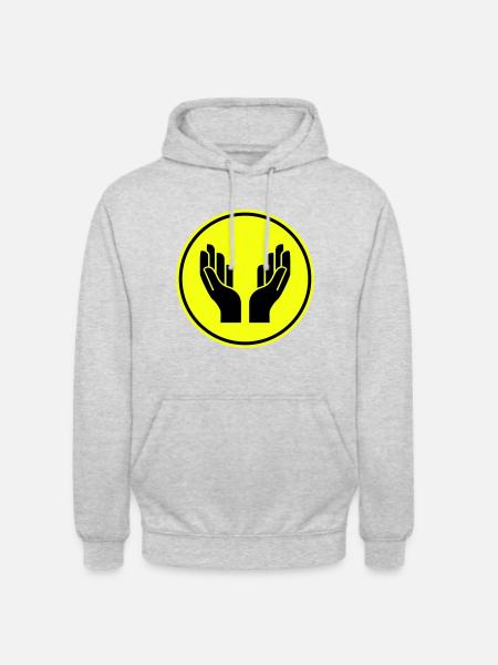 Hands icon icon - Unisex Hoodie - light heather grey
