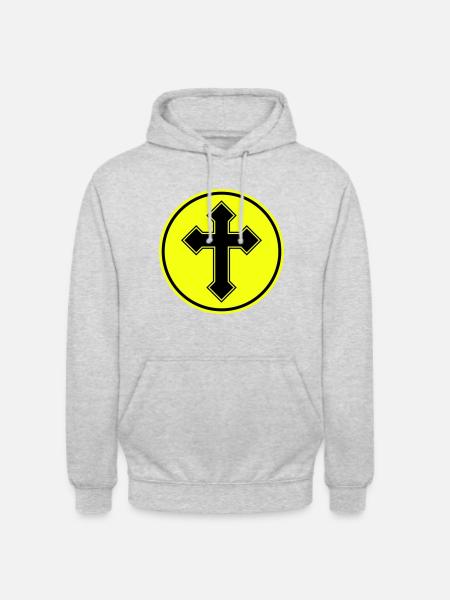 Cross symbol - Unisex Hoodie - light heather grey