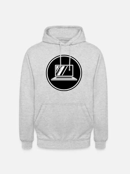 Laptop icon - Unisex Hoodie - light heather grey