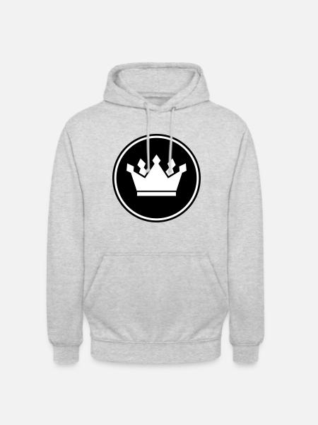 Crown Symbol icon - Unisex Hoodie - light heather grey
